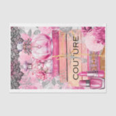Roze & Zwart Shabby Glam Couture decoupage Papier (Voorkant)