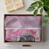 Roze & Zwart Shabby Glam Jurk 2 Decoupage Papier (Geschenk)