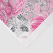 Roze & Zwart Shabby Glam Jurk 2 Decoupage Papier (Detail)