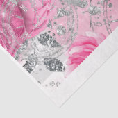 Roze & Zwart Shabby Glam Jurk Decoupage Papier (Detail)