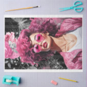 Roze & Zwart Shabby Glam SG2 Decoupage Papier (Craft)