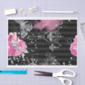 Roze & zwart Shabby Glam Tissuepapier (Craft)