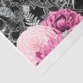 Roze & Zwart Shabby Glam Vrouw Decoupage Papier (Detail)