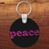 roze zwart sleutelhanger (Voorkant)