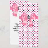 Roze Zwart Stippen Huwelijksprogramma Sjabloon (Voorkant / Achterkant)