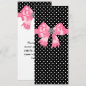 Roze Zwart Stippen Huwelijksprogramma Sjabloon (Voorkant / Achterkant)