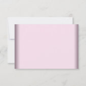 Roze Zwart Sweet 16 Verjaardagsfeest RSVP (Achterkant)