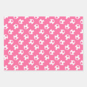 Roze Zwart Team Kleuren Voetbal 3 PC Variëteit Inpakpapier Vel (Voorkant 2)