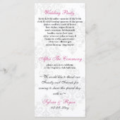 roze zwart Trouwprogramma Programmakaart (Achterkant)