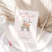 Roze Zwart Van De Markt Bruids Douche Uitnodiging