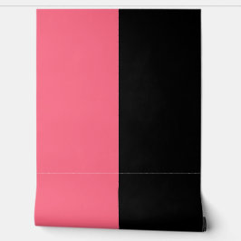 Roze Zwart Verticaal Groot Streepjespatroon Behang