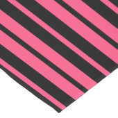 Roze Zwart Verticaal Stripes Patroon Ontwerp Korte Tafelloper (Hoek)
