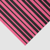 Roze Zwart Verticaal Stripes Patroon Ontwerp Tissuepapier (Detail)