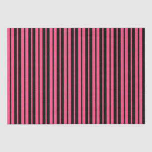 Roze Zwart Verticaal Stripes Patroon Ontwerp Tissuepapier