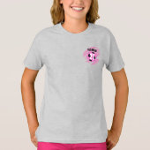 Roze zwart Voetbal - Aangepast voorontwerp T-shirt (Voorkant)