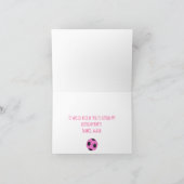 Roze zwart Voetbal cavia horizontaal Bedankkaart (Binnen)