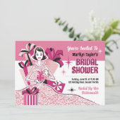  Roze + Zwart Vrijgezellenfeest Kaart (Staand voorkant)