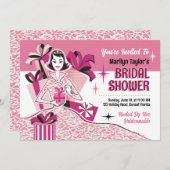  Roze + Zwart Vrijgezellenfeest Kaart (Voorkant / Achterkant)