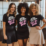 Roze Zwart Western Let's Go Meisjes Bachelorette T-shirt<br><div class="desc">Roze Zwart Western Let's Go Meisjes Bachelorette T-shirt</div>