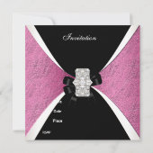 Roze Zwart Wit 30ste Verjaardag Kaart (Achterkant)