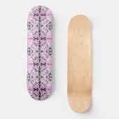 Roze zwart wit Abstract herhaal patroon Persoonlijk Skateboard (Voorkant)