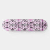 Roze zwart wit Abstract herhaal patroon Persoonlijk Skateboard (Horizontaal)