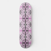 Roze zwart wit Abstract herhaal patroon Persoonlijk Skateboard (Voorkant)