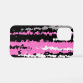 roze zwart-wit abstract iPhone hoesje (Achterkant horizontaal)