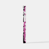 roze zwart-wit abstract iPhone hoesje (Linkerkant)