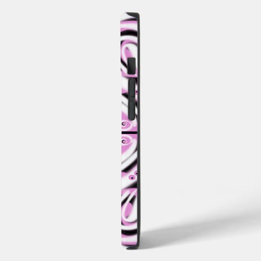 Roze zwart wit Abstract patroon Case-Mate iPhone Case (Achterkant / Links)