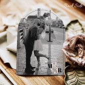 Roze Zwart & Wit Ampersand Photo Arch Wedding Kaart