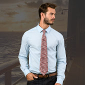 Roze Zwart Wit Ananas Stropdas