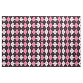 Roze Zwart Wit Argyle Diamond Design Stof (Fat Quarter)