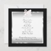 Roze Zwart Wit Corset Snowflakes Vrijgezellenfeest Kaart (Achterkant)