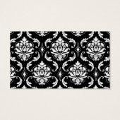 Roze Zwart Wit Damast Bruiloft Bar Drink Voucher Visitekaartjes (Achterkant)