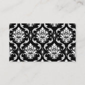 Roze Zwart Wit Damast Wedding Place Kaarten Plaatskaartje (Achterkant)
