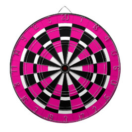 Roze zwart-wit dartboard dartbord