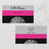 Roze zwart-wit- en grijs-vormig ontwerp visitekaartje (Voorkant / Achterkant)