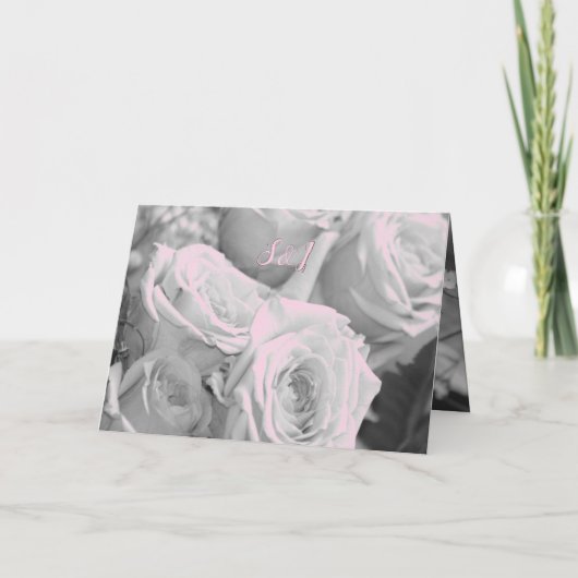 Roze Zwart Wit en Grijze bruiloft (Achterkant)