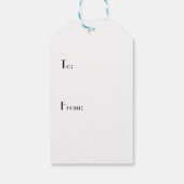 Roze Zwart-Wit Flapper Stijl Cadeaulabel (Achterkant)