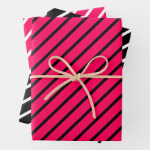 Roze, Zwart & Wit Gestreepte