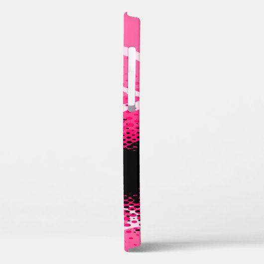 Roze zwart wit grafische dierenprint Case-Mate iPhone case (Achterkant / Links)