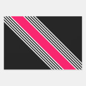 Roze, Zwart & Wit Inpakpapier Vel (Voorkant 3)