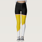 roze zwart-wit kleurenblok leggings (Voorkant)