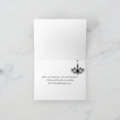 Roze Zwart Wit Kroonluchter Dank u Nota Kaart 2 (Binnen)