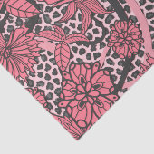  roze zwart-wit lak printpatroon tissuepapier (Detail)