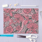  roze zwart-wit lak printpatroon tissuepapier (Craft)