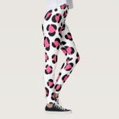 Roze Zwart Wit Luipaard Dierenprint Leggings (Rechts)