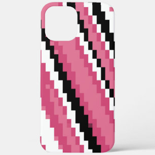 roze zwart-wit pixelkunst Case-Mate iPhone case