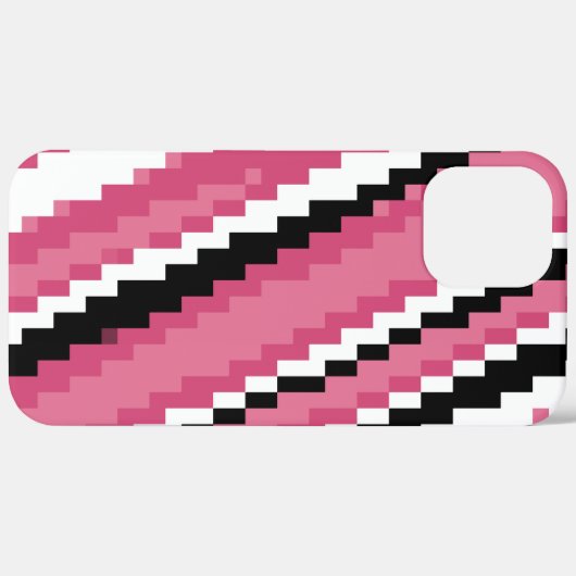roze zwart-wit pixelkunst Case-Mate iPhone case (Achterkant / Rechts)